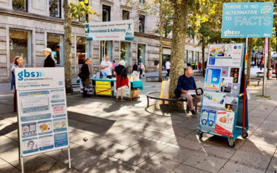 Stand der gbs am Tag der Deutschen Einheit in Stuttgart (3. Oktober 2026)