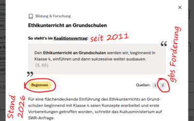 Seit 2011 „in Planung“: Ethikunterricht an Grundschulen